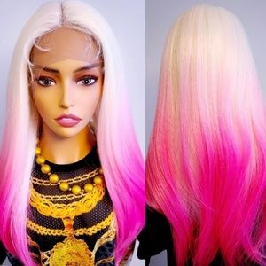 PART LACE WIG OMBRE PINK